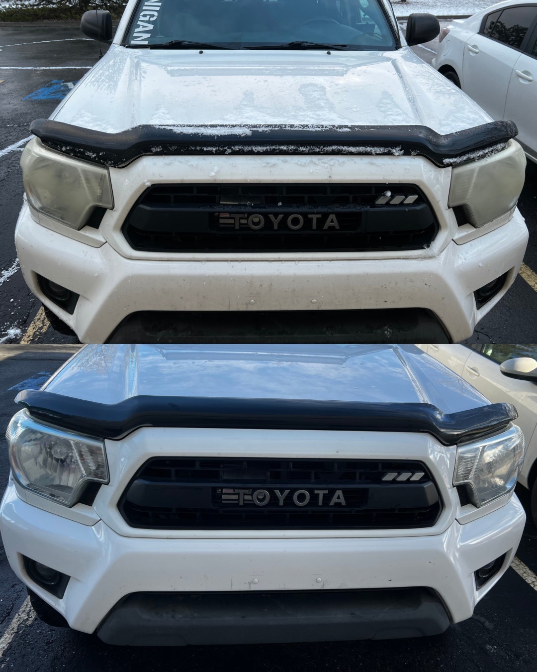 Before and After Headlight Restoration